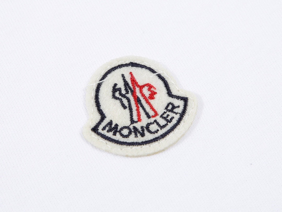 MONCLER- White Patch Logo T-shirt