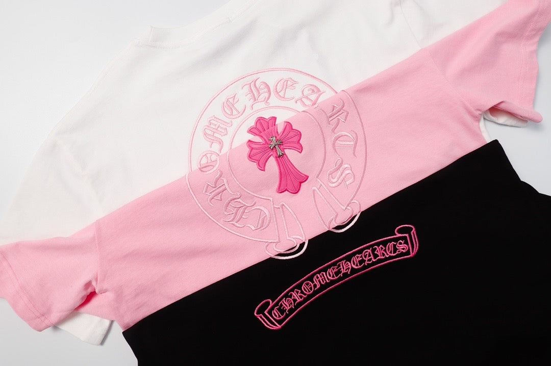 Chrome hearts Washed Pink Cross Tee