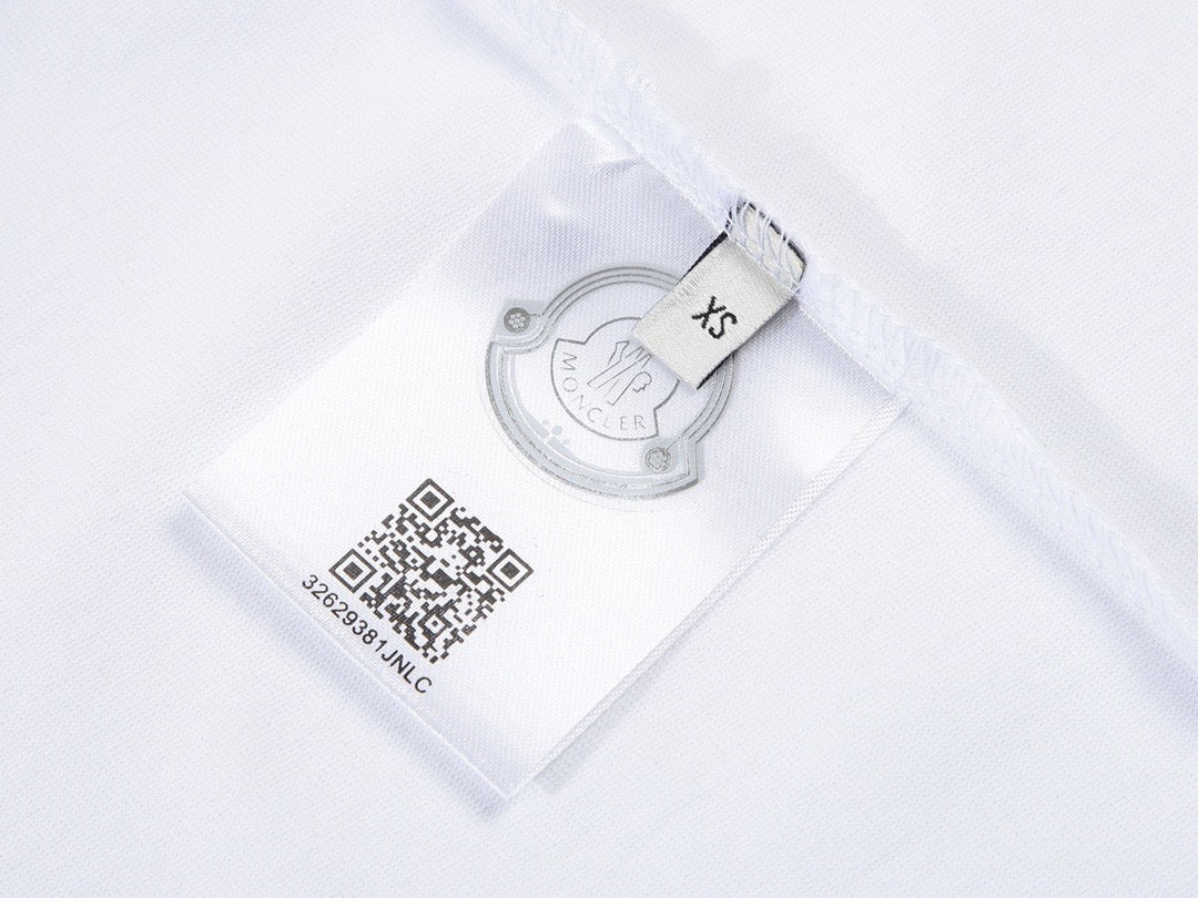 MONCLER- White Patch Logo T-shirt