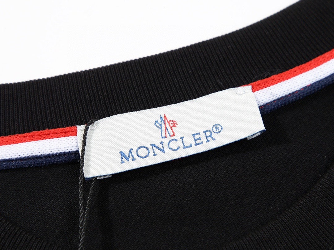 MONCLER- White Patch Logo T-shirt