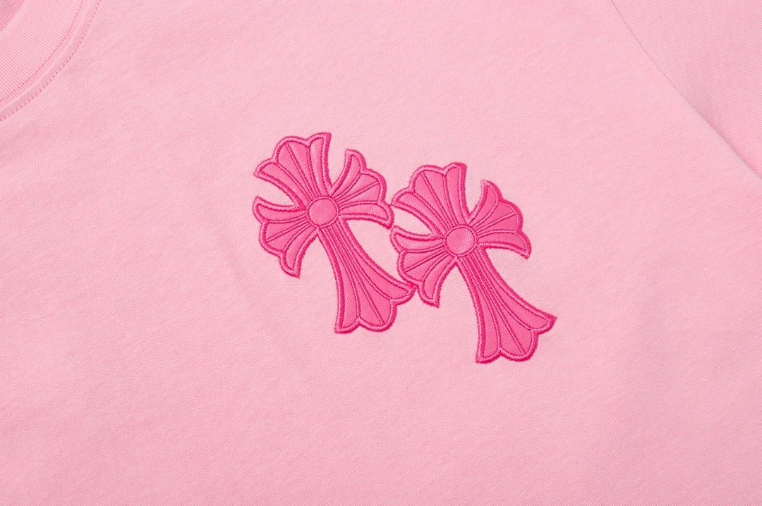 Chrome hearts Washed Pink Cross Tee