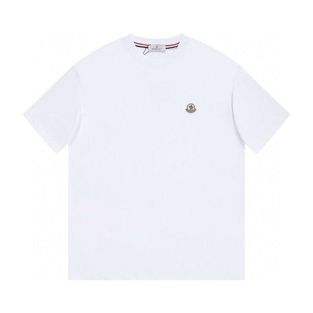MONCLER- White Patch Logo T-shirt