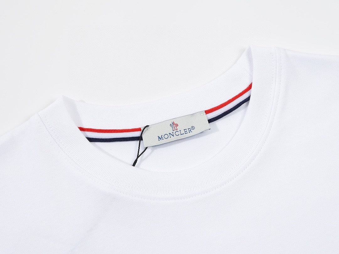 MONCLER- White Patch Logo T-shirt