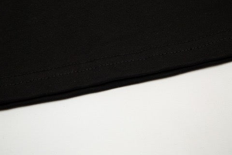 Chrome heart black leather Cross Patch Tee