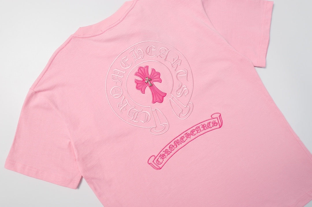 Chrome hearts Washed Pink Cross Tee