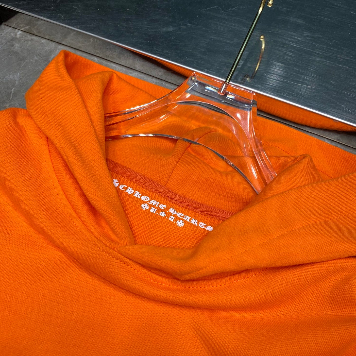 Chrome hearts Orange Race Cross Sweater