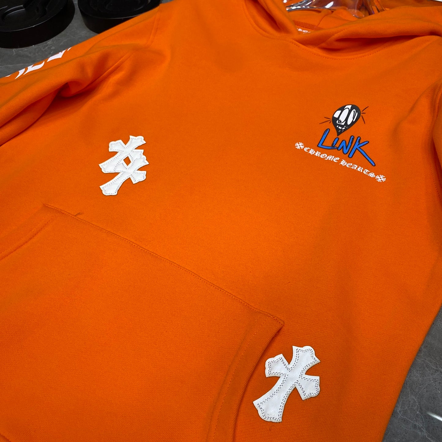 Chrome hearts Orange Race Cross Sweater