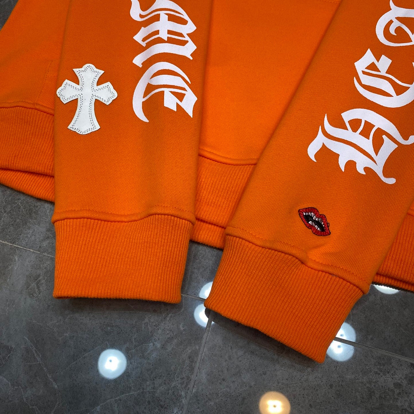 Chrome hearts Orange Race Cross Sweater