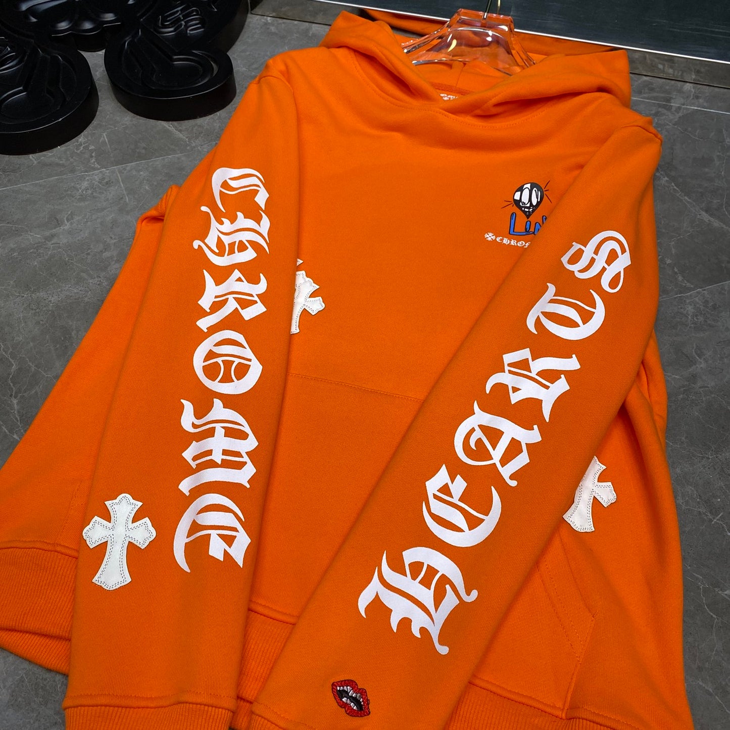 Chrome hearts Orange Race Cross Sweater