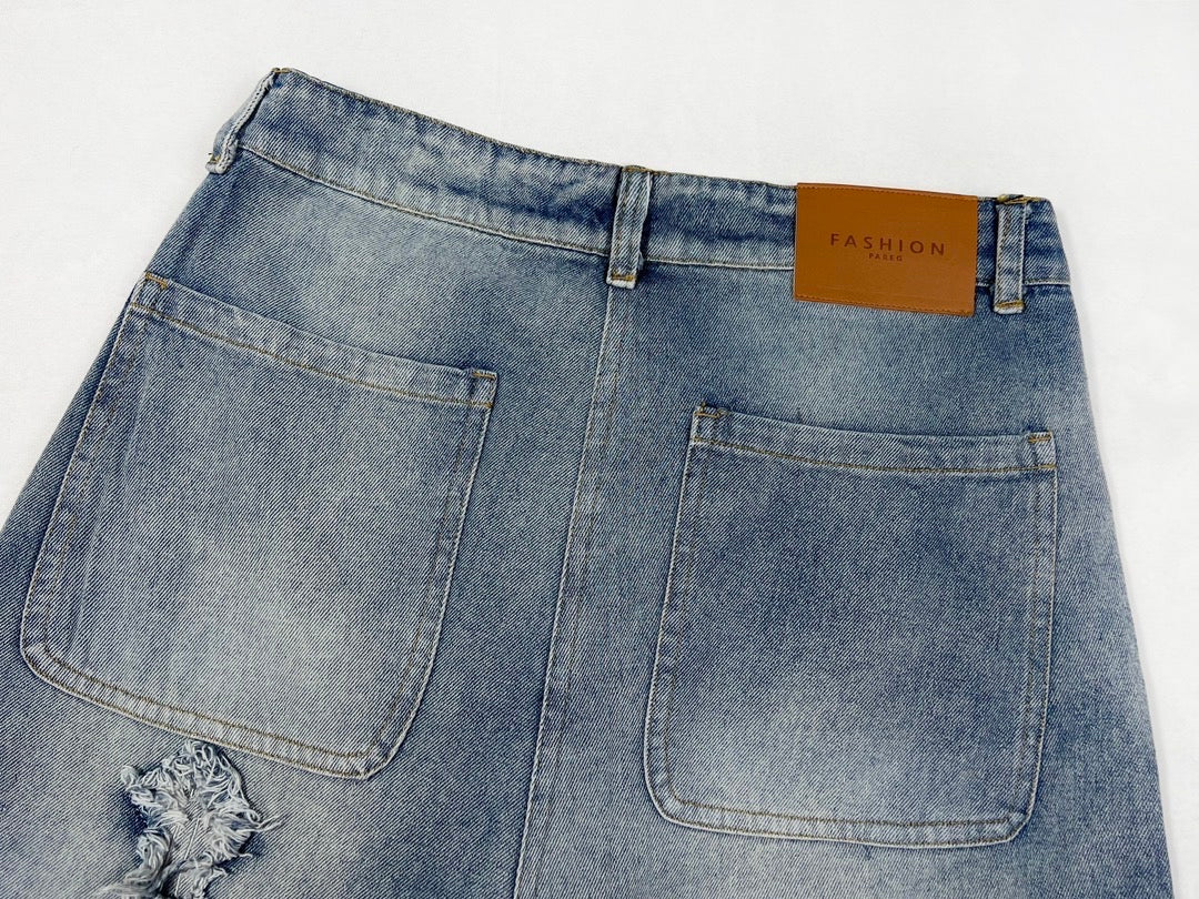 Chrome Hearts Cross washed Blue Denim