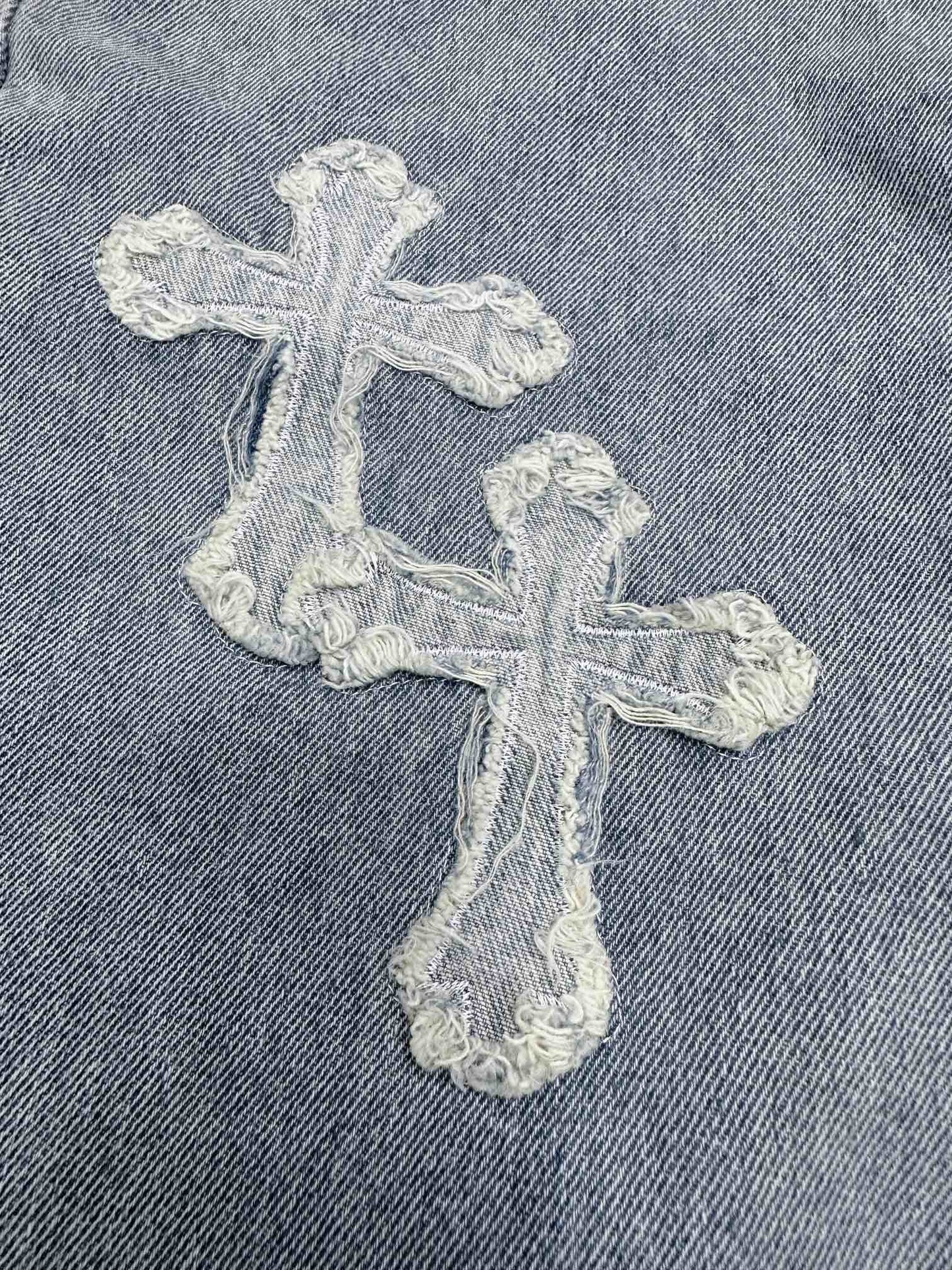 Chrome Hearts Cross washed Blue Denim