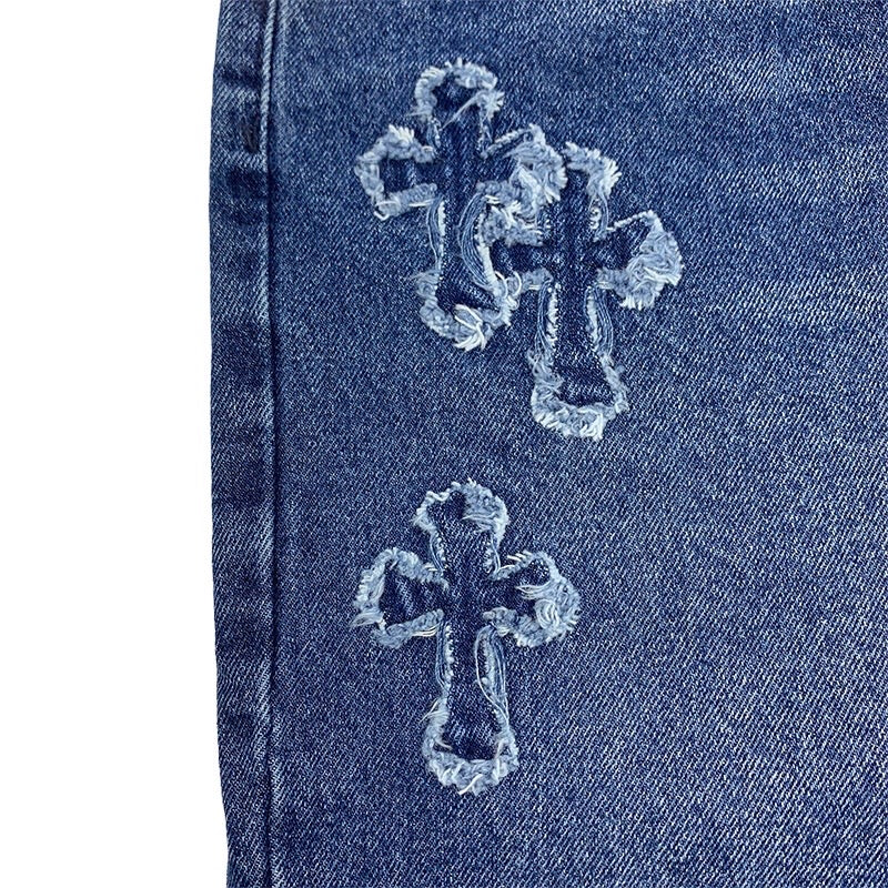 Chrome hearts Cross washed Blue Denim jeans