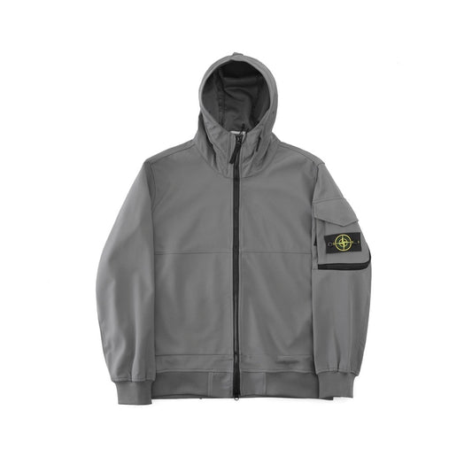 STONE ISLAND - Gray Zipup Jacket