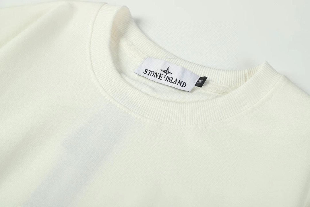 STONE ISLAND - White Crewneck