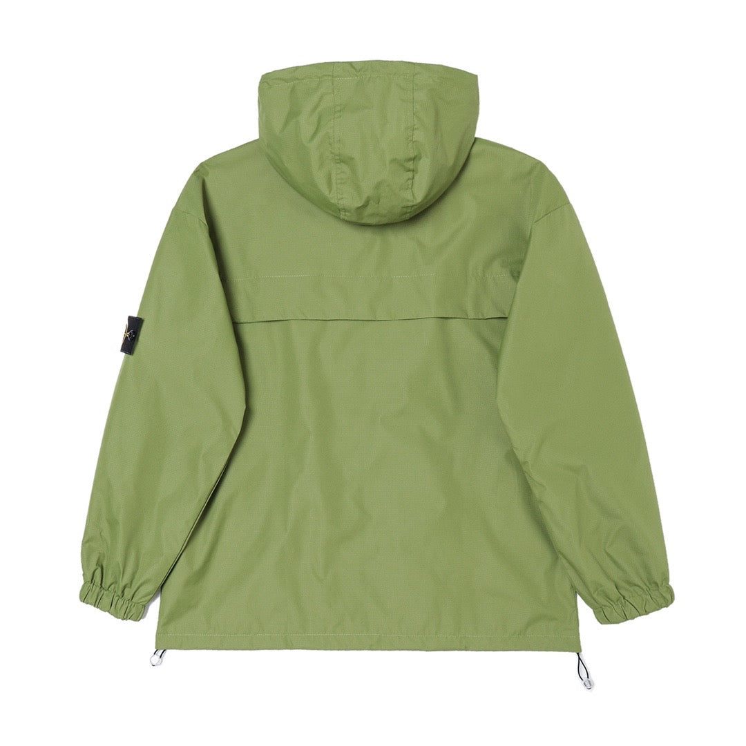 STONE ISLAND - Army green windbreaker