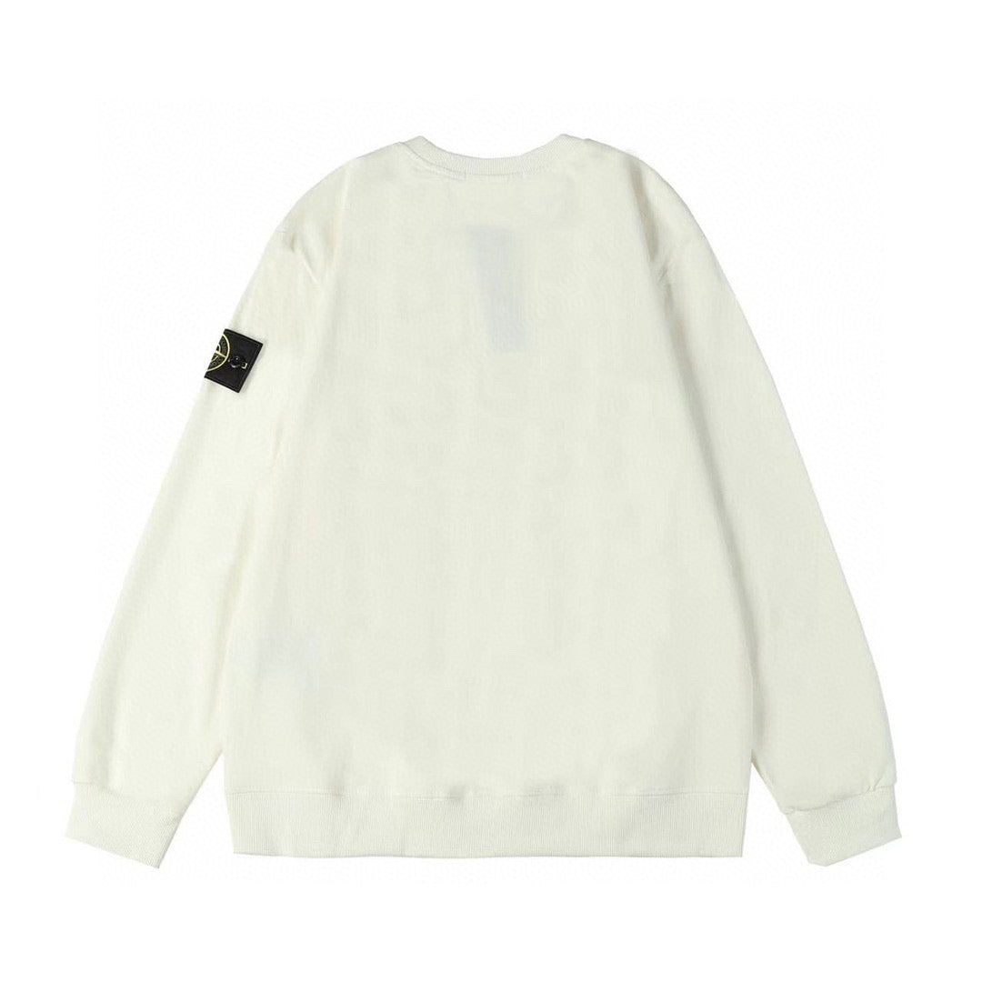 STONE ISLAND - White Crewneck