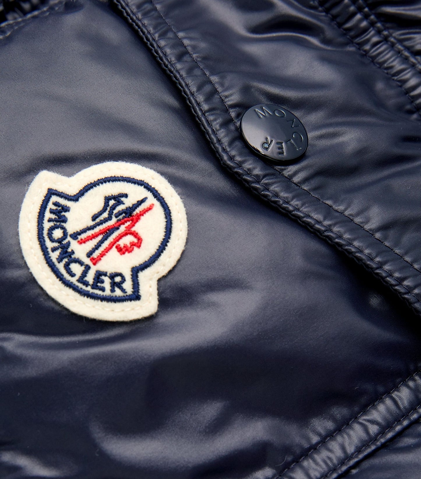 MONCLER- Navy Maya Logo-Appliquéd Quilted Glossed-Shell Hooded Down Jacket