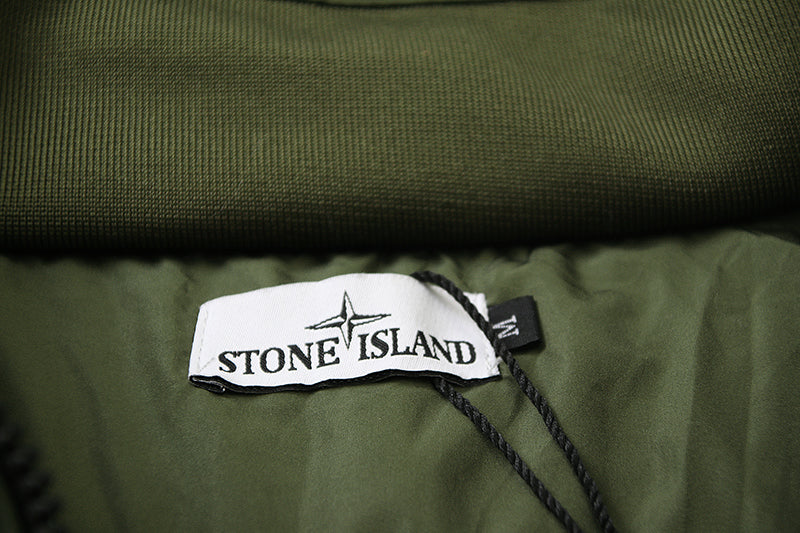 STONE ISLAND - Camo Green puffer Winter jacket