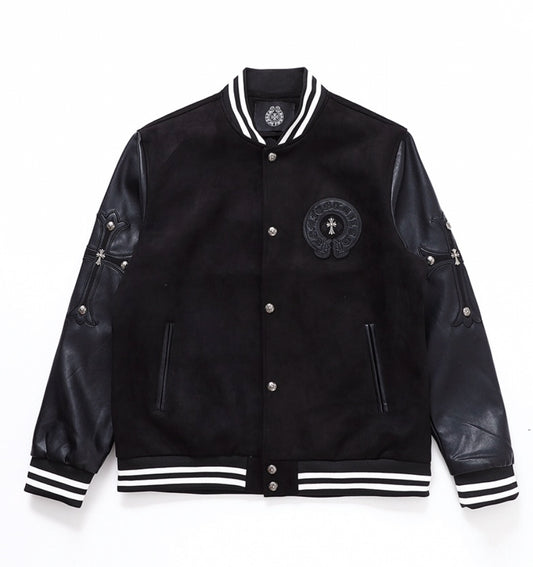 Chrome Hearts varsity blackout jacket