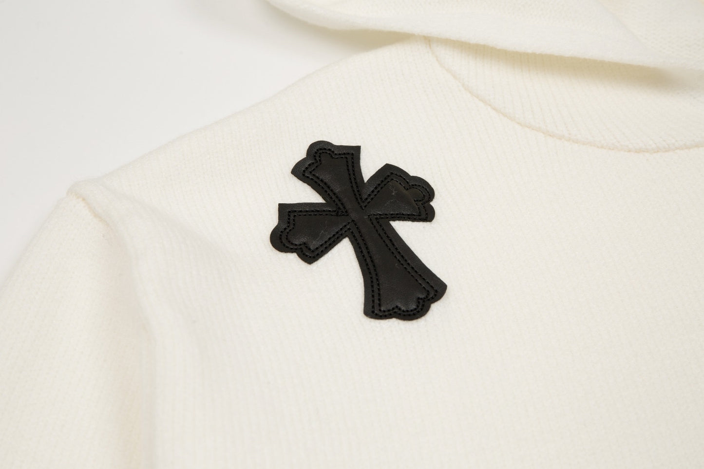 Chrome hearts White Knit Cross Sweater