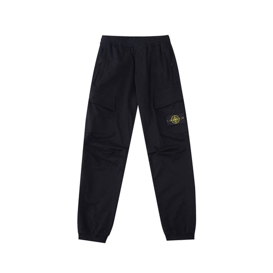 STONE ISLAND - Black pocket Cargo pants