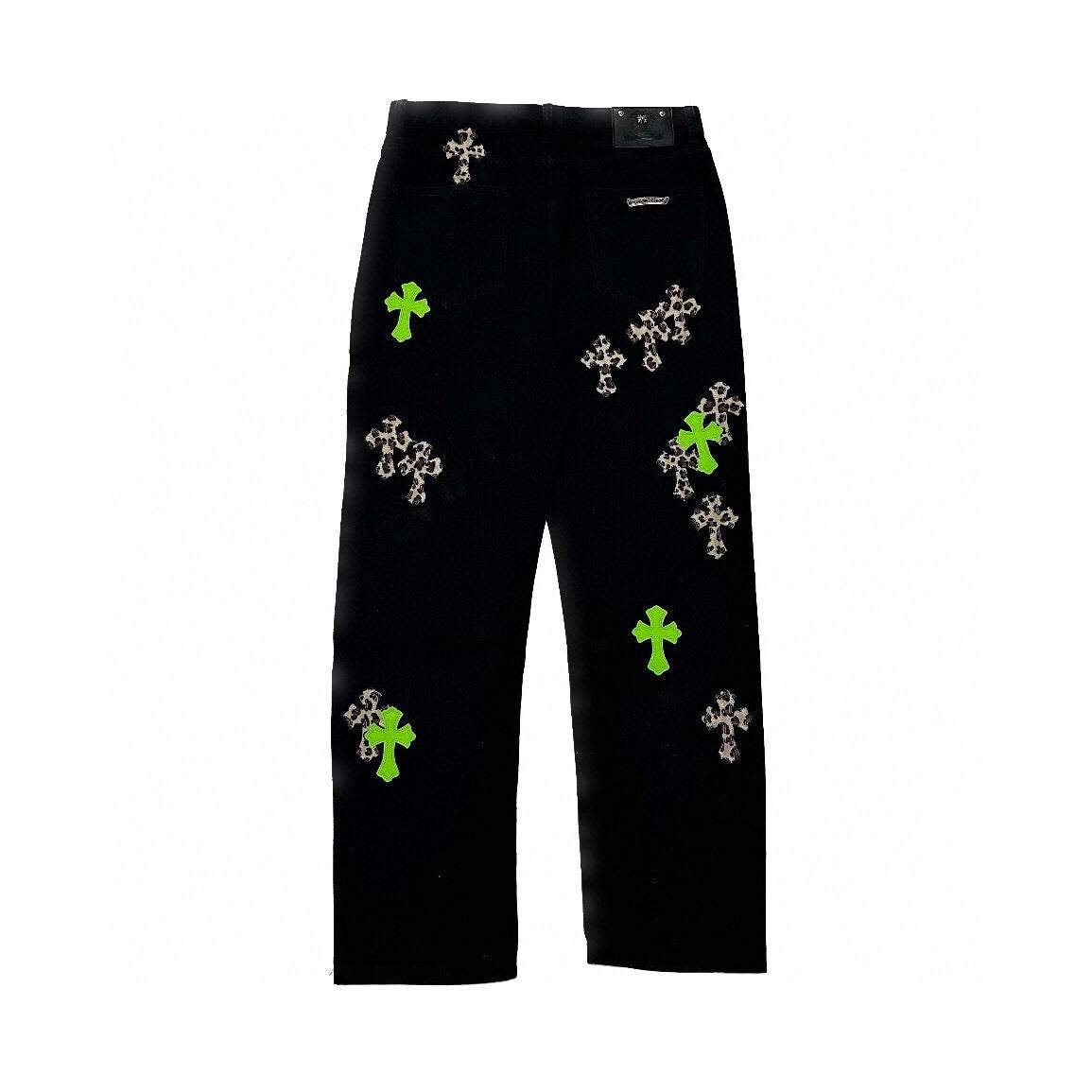 Chrome Hearts Neon Leopard Black Denim