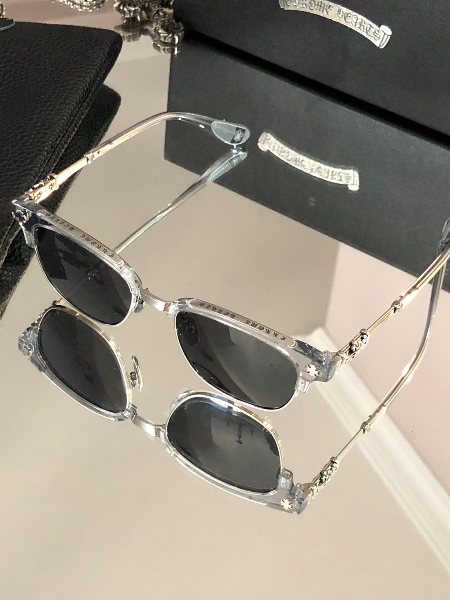 Chrome Hearts Acrylic Silver Frames