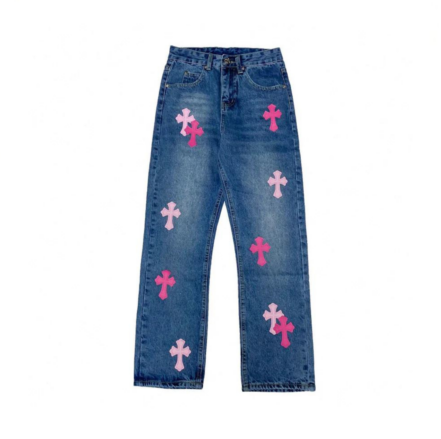 Chrome Hearts Rose Blue Denim