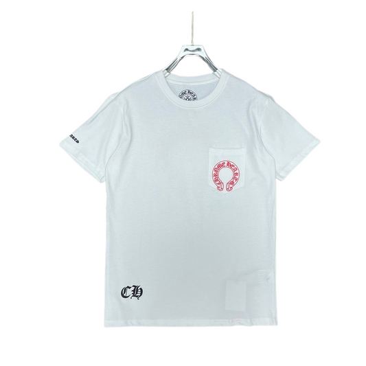 Chrome heart White & Red C”H Cross T-shirt