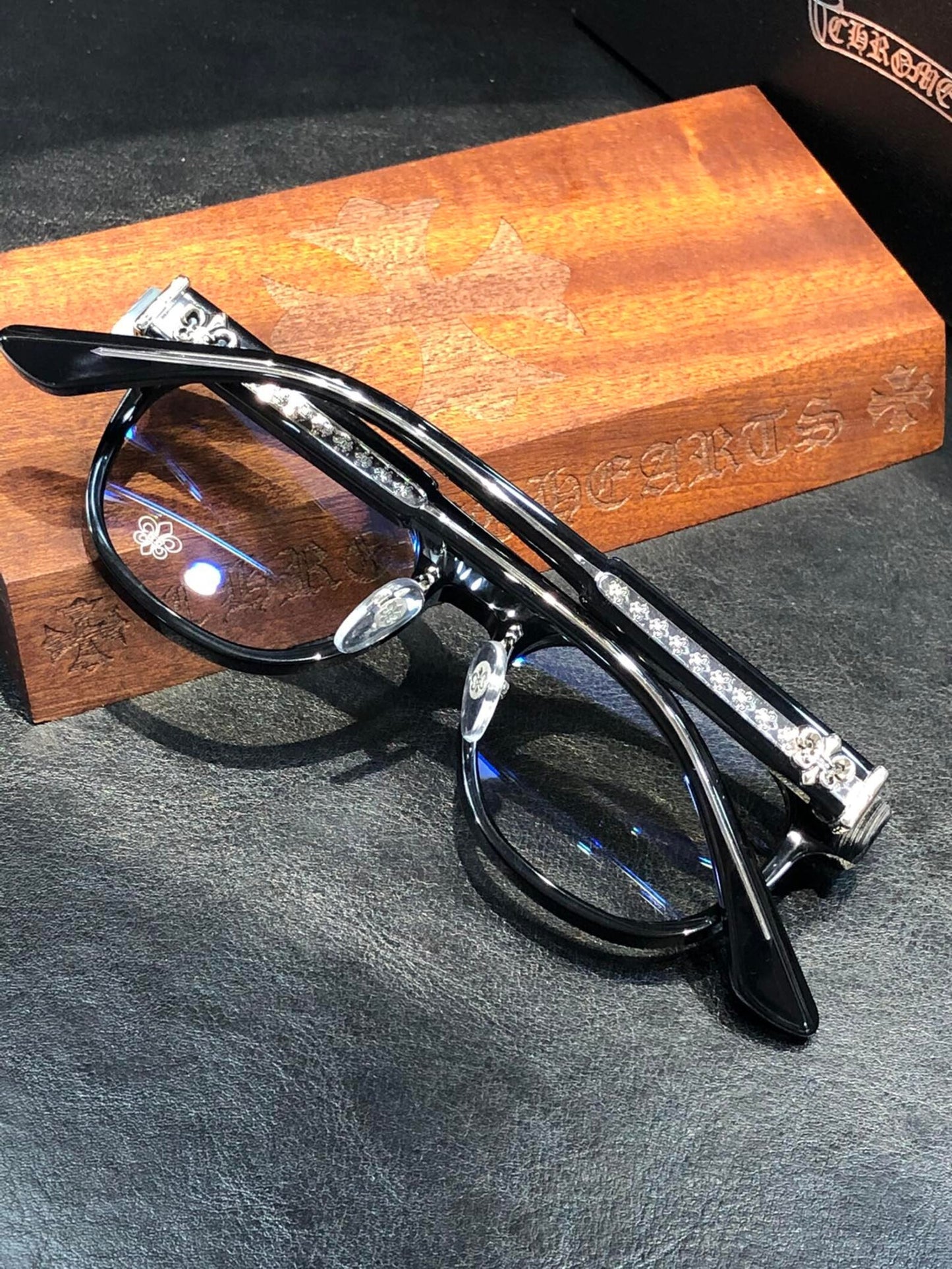 Chrome Hearts Aviaotor Black & Gold frames